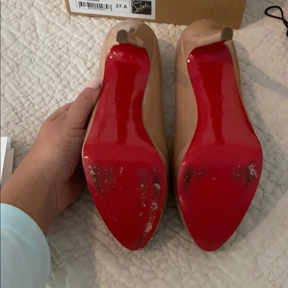Louboutin ALTADAMA 140 patent leather nude heels - Picture 2 of 5